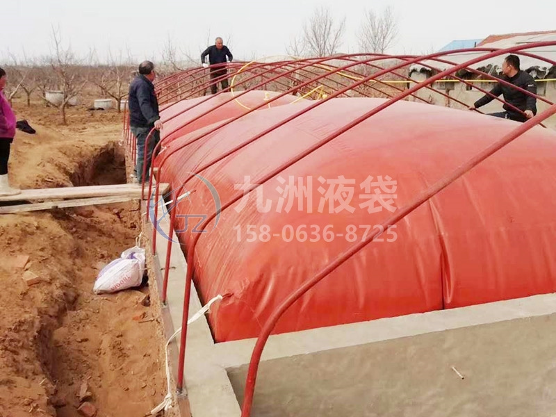 大型沼气池近景